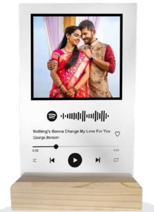 Spotify Table Top Personalized Gift for Home and Office Desk Decor, Creative Music Theme Display Item for Corporate Gifting, Special Moments and Keepsake Use